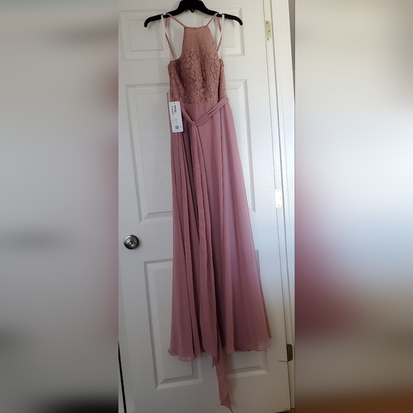 Azazie size 2, Dusty Rose color, bridesmaid gown NWT - Picture 4 of 4